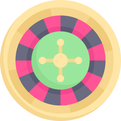 An illustration of a roulette wheel representing a game you can play online using crypto currency
